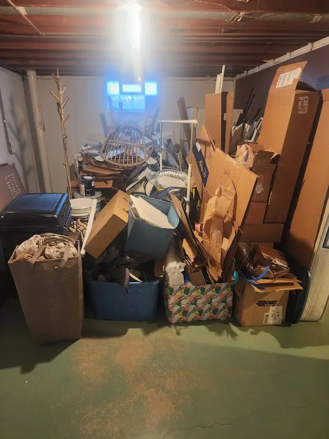 Roll-off dumpster container at job site for 20 Yard Dumpster Rental in Shawano